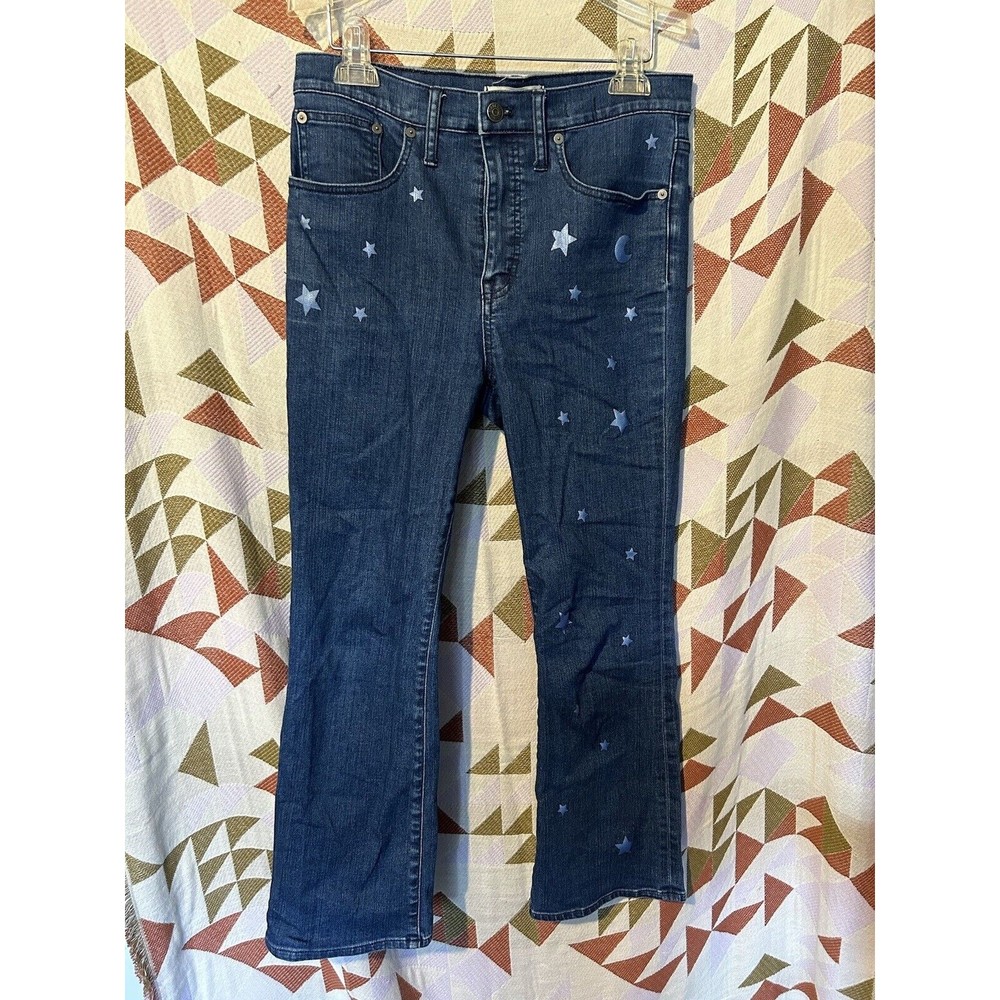Madewell Jeans Demi Boot Cali Star 28 Crop Mini Flare Celestial Eras Tour